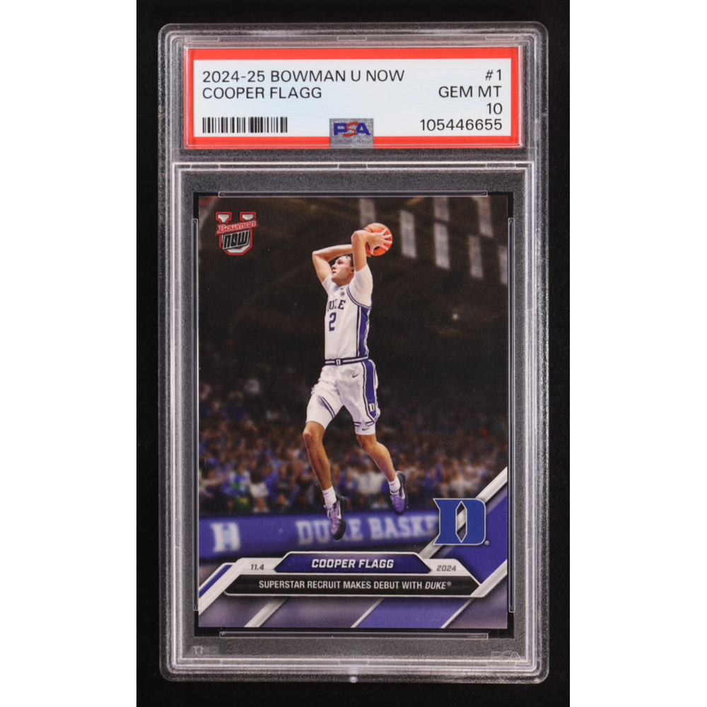Cooper Flagg 2024-25 Bowman University Now #1 (PSA 10) at PristineAuction.com