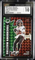 Tom Brady 2021 Panini Mosaic Touchdown Masters Green #TM-12 (CGC 10) at PristineAuction.com