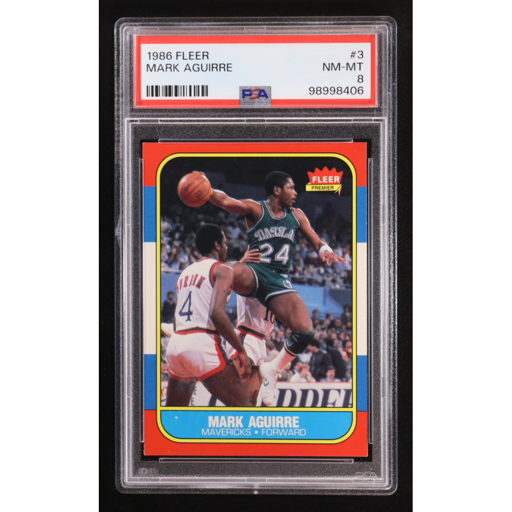 Mark Aguirre 1986-87 Fleer #3 RC (PSA 8) at PristineAuction.com