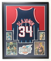Hakeem Olajuwon Signed Custom Framed Jersey Display with Photos (Beckett) at PristineAuction.com