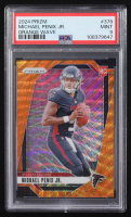 Michael Penix Jr. 2024 Panini Prizm Prizms Orange Wave #378 RC #43/60 (PSA 9) at PristineAuction.com