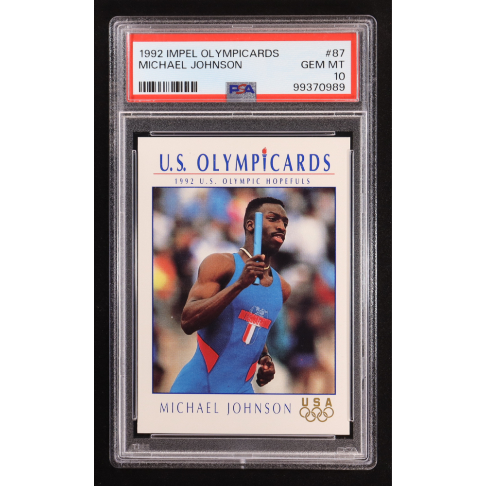 Michael Johnson 1992 Impel U.S. Olympic Hopefuls #87 (PSA 10) at PristineAuction.com