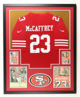 Christian McCaffrey Signed Custom Framed 49ers Authentic Nike Jersey Display with Photos (Beckett) at PristineAuction.com