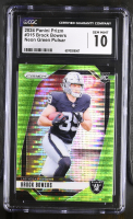 Brock Bowers 2024 Panini Prizm Neon Green Pulsar #315 RC (CGC 10) at PristineAuction.com