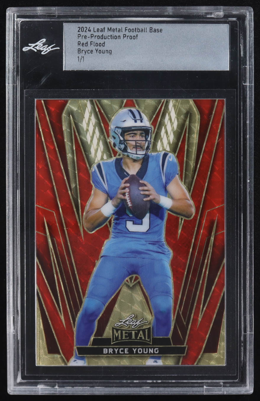 Bryce Young 2024 Leaf Metal Football Base Red Flood Pre-Production Proof #1/1 at PristineAuction.com Bryce Young 2024 Leaf Metal Football Base Red Flood Pre-Production Proof #1/1 at PristineAuction.com
