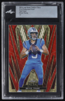 Bryce Young 2024 Leaf Metal Football Base Red Flood Pre-Production Proof #1/1 at PristineAuction.com