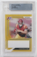 Caleb Williams 2022 Leaf Pro Set Metal Clear Gold Pre-Production Proof RC #1/1 at PristineAuction.com
