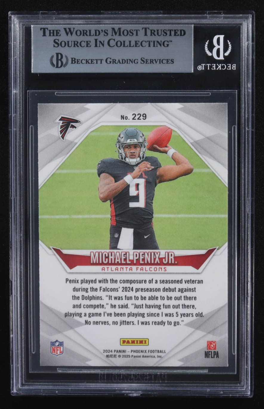 Michael Penix Jr. 2024 Panini Phoenix #229 RC (BGS 9) at PristineAuction.com Michael Penix Jr. 2024 Panini Phoenix #229 RC (BGS 9) at PristineAuction.com
