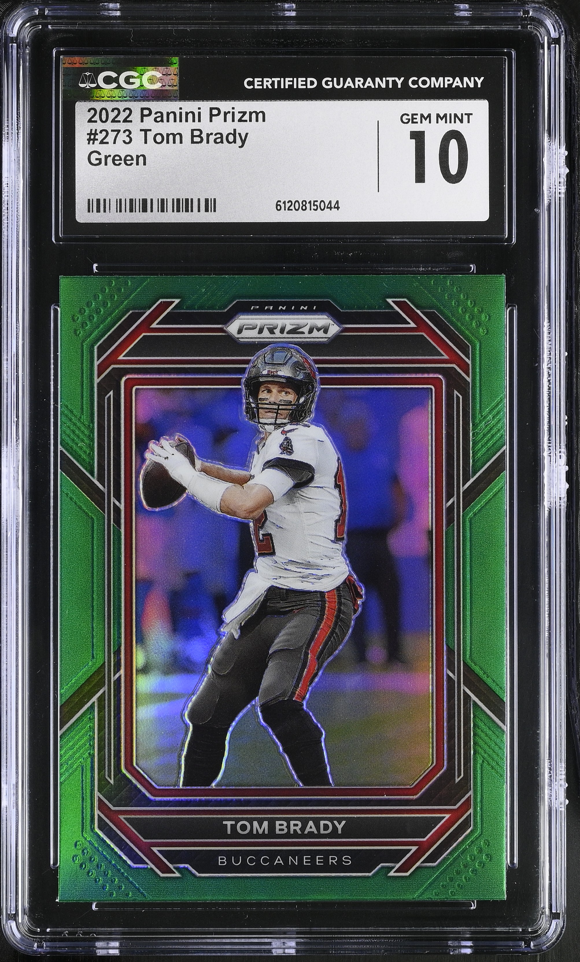 Tom Brady 2022 Panini Prizm Green #273 (CGC 10) at PristineAuction.com Tom Brady 2022 Panini Prizm Green #273 (CGC 10) at PristineAuction.com
