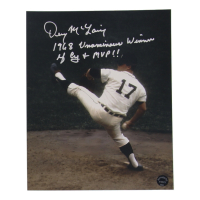 Denny McLain Signed Tigers 8x10 Photo Inscribed "1968 Unanimous Winner NL Cy + MVP!!" (Authentic Ink) at PristineAuction.com