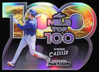 Owen Caissie 2025 Leaf Baseball Nation MILB Top 100 Prismatic Silver #MB54 #08/15 RC at PristineAuction.com