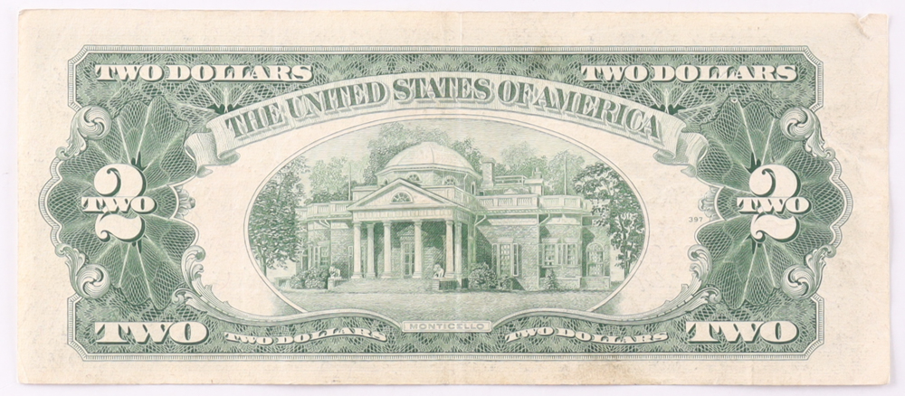 1953-A $2 United States Treasury Red Seal Silver Certificate Paper Bank Note at PristineAuction.com 1953-A $2 United States Treasury Red Seal Silver Certificate Paper Bank Note at PristineAuction.com