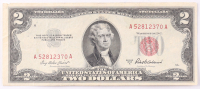 1953-A $2 United States Treasury Red Seal Silver Certificate Paper Bank Note at PristineAuction.com