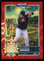 Rintaro Sasaki 2025 Leaf Baseball Nation Saturday In The Park Red Lava #SB40 #1/2 RC at PristineAuction.com