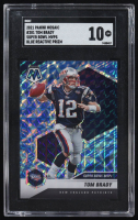 Tom Brady 2021 Panini Mosaic Super Bowl MVP's Blue Reactive Prizm #281 (SGC 10) at PristineAuction.com
