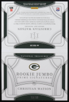 Christian Watson 2022 Panini National Treasures Rookie Jumbo Prime Signatures Booklet #19 #12/99 RC at PristineAuction.com