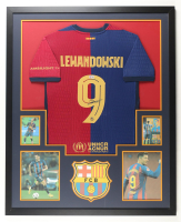 Robert Lewandowski Signed Custom Framed Jersey Display with Photos (Beckett) at PristineAuction.com