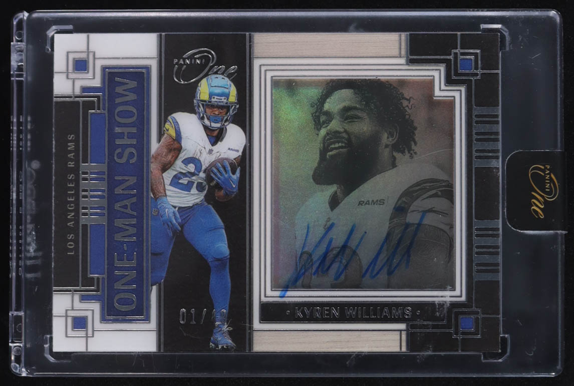 Kyren Williams 2023 Panini One-Man Show Auto #170 #01/49 at PristineAuction.com Kyren Williams 2023 Panini One-Man Show Auto #170 #01/49 at PristineAuction.com