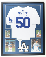 Mookie Betts Signed Custom Framed Jersey Display with Photos (Beckett) at PristineAuction.com