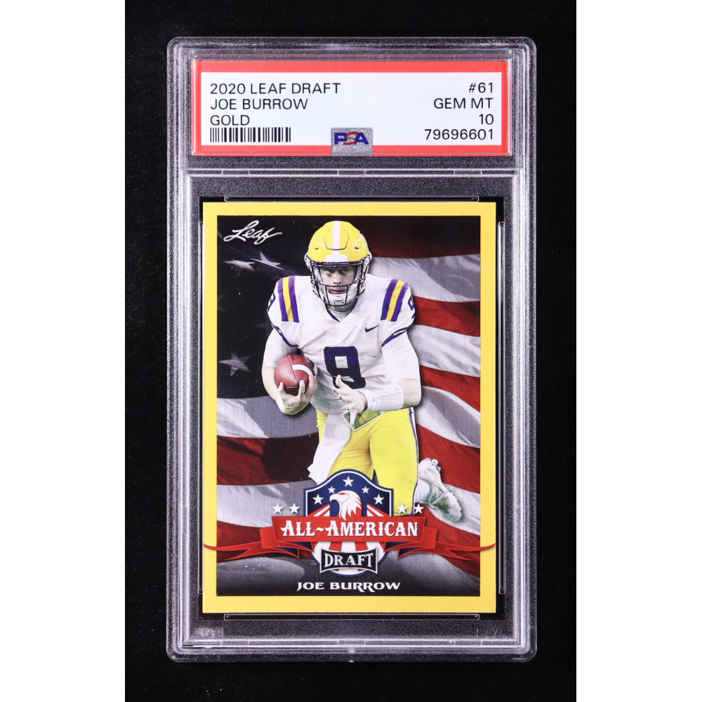 Joe Burrow 2020 Leaf Draft Gold #61 AA RC (PSA 10) at PristineAuction.com