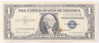 1957-B $1 United States Treasury Blue Seal Silver Certificate Paper Bank Note at PristineAuction.com