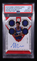 Shai Gilgeous-Alexander 2018-19 Panini Cornerstones Player-Worn Jsy Autographs #161 #066/199 RC (PSA 7 | Autograph Graded PSA 10) at PristineAuction.com