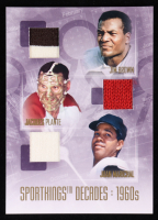 Jim Brown / Jacque Plante / Juan Marichal 2008 Sportkings Decades Gold #2 #01/10 at PristineAuction.com