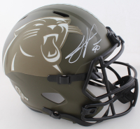 Julius Peppers Signed Panthers Full-Size Salute to Service Alternate Speed Helmet (Prova & Beckett) at PristineAuction.com