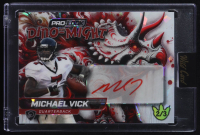 Michael Vick 2025 Wild Card Dino-Might Football Triceratops Auto #MVA #2/3 at PristineAuction.com