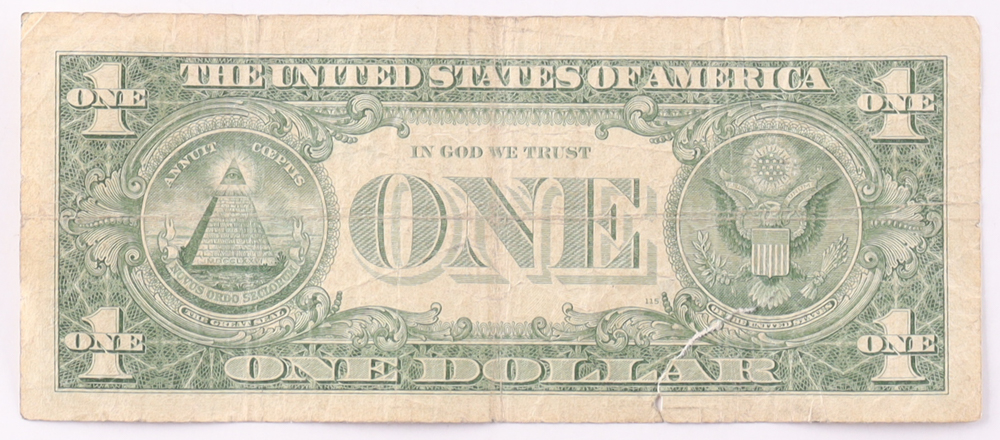 1957 $1 United States Treasury Blue Seal Silver Certificate Paper Bank Note at PristineAuction.com 1957 $1 United States Treasury Blue Seal Silver Certificate Paper Bank Note at PristineAuction.com