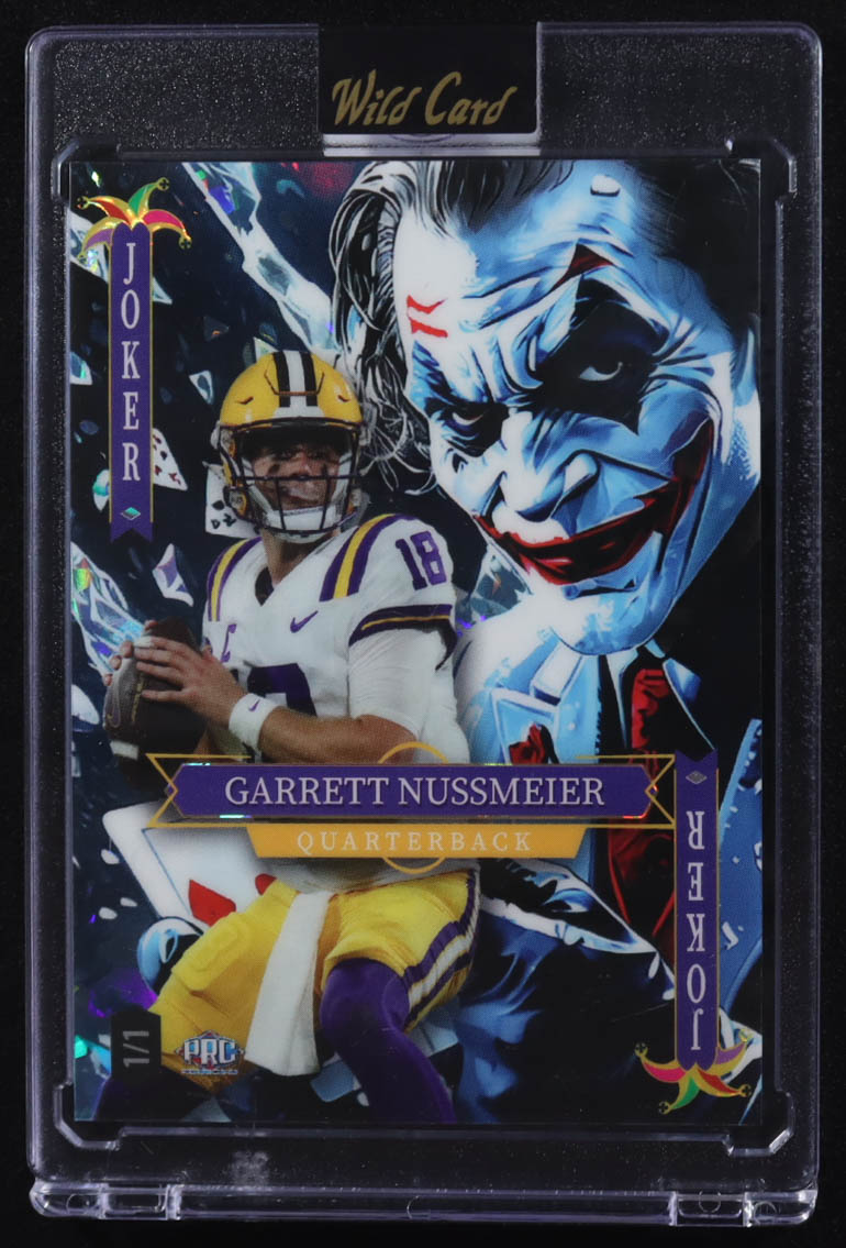 Garrett Nussmeier 2025 Wild Card Joker’s Wild #GNNj07 #1/1 at PristineAuction.com Garrett Nussmeier 2025 Wild Card Joker’s Wild #GNNj07 #1/1 at PristineAuction.com