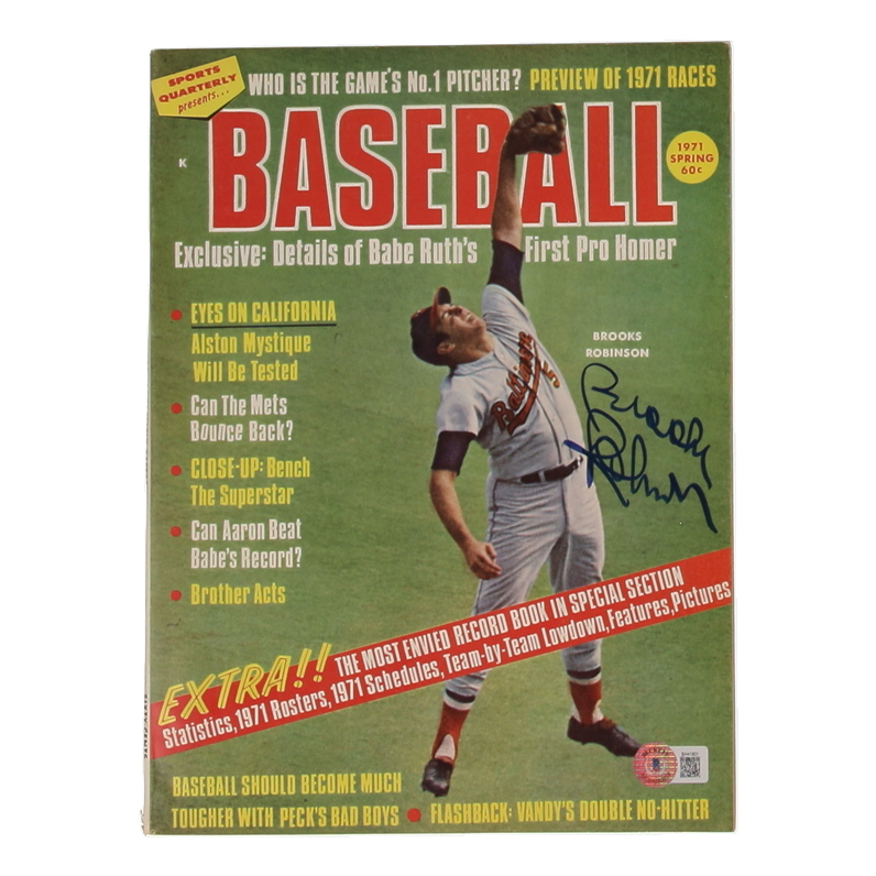 Brooks Robinson Signed 1971 Baseball Magazine (Beckett) at PristineAuction.com Brooks Robinson Signed 1971 Baseball Magazine (Beckett) at PristineAuction.com