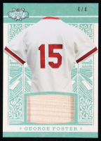 George Foster 2025 Leaf Lumber Game-Used Bat Green #GL47 #4/4 at PristineAuction.com