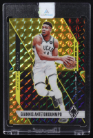 Giannis Antetokounmpo 2023-24 Panini Phoenix Fade To Black Phoenix Gold #23 #02/10 at PristineAuction.com