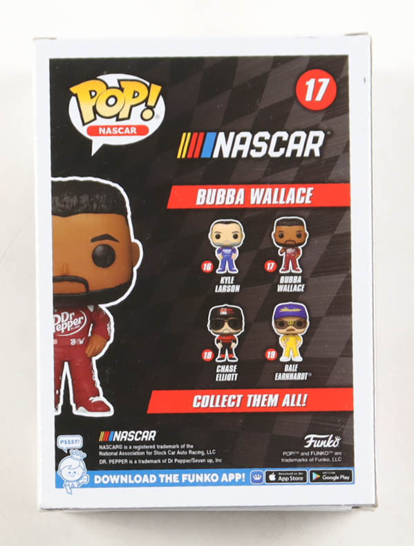 Bubba Wallace Signed NASCAR #17 Funko Pop! Vinyl Figure (ACOA) at PristineAuction.com Bubba Wallace Signed NASCAR #17 Funko Pop! Vinyl Figure (ACOA) at PristineAuction.com