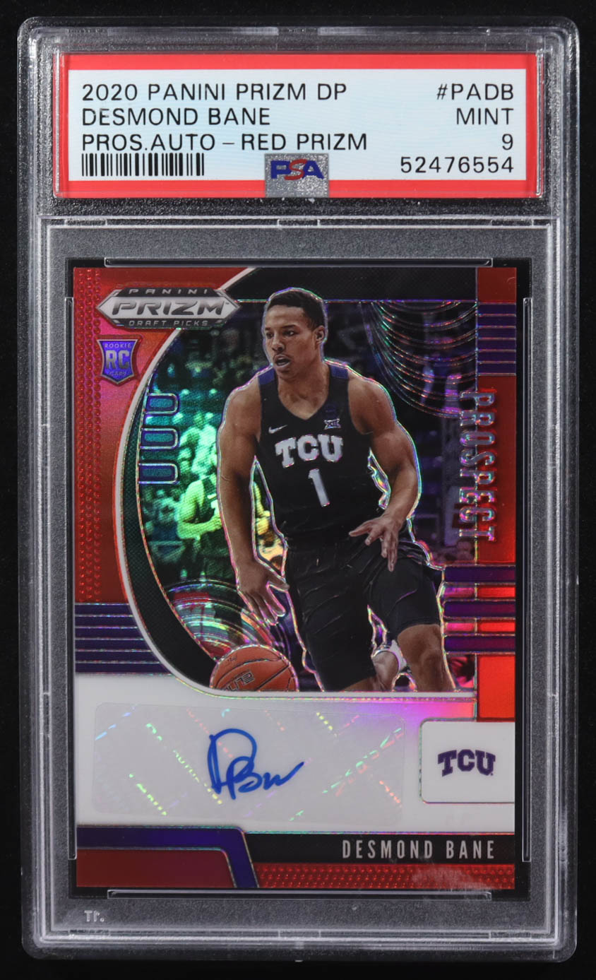 Desmond Bane 2020-21 Panini Prizm Draft Picks Prospect Autographs Red #57 #019/199 RC (PSA 9) at PristineAuction.com Desmond Bane 2020-21 Panini Prizm Draft Picks Prospect Autographs Red #57 #019/199 RC (PSA 9) at PristineAuction.com