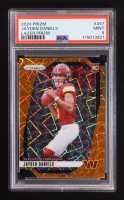 Jayden Daniels 2024 Panini Prizm Prizms Lazer #347 RC (PSA 9) at PristineAuction.com