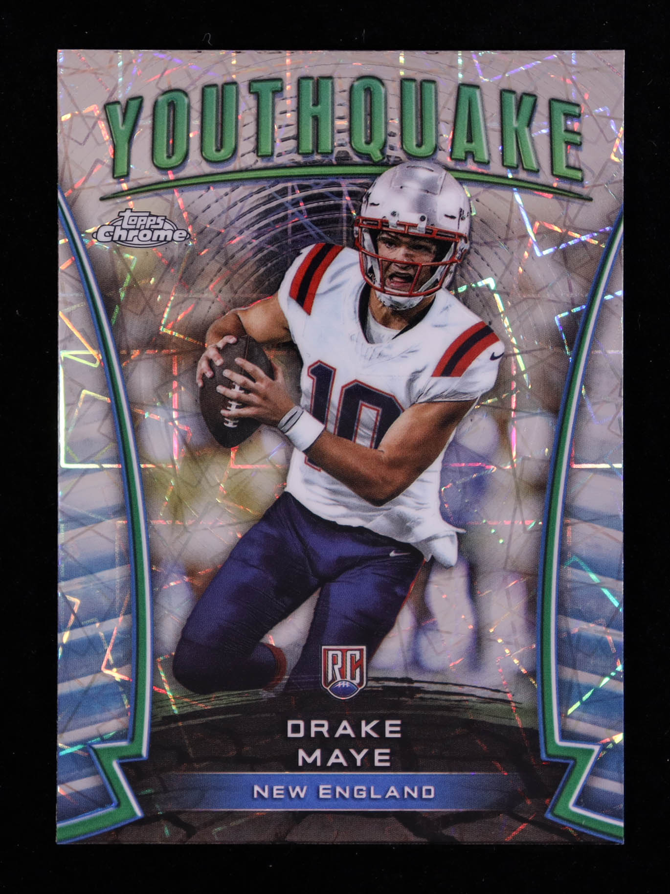 Drake Maye 2024 Topps Chrome Youthquake Lazer Refractors #Y2 RC at PristineAuction.com Drake Maye 2024 Topps Chrome Youthquake Lazer Refractors #Y2 RC at PristineAuction.com