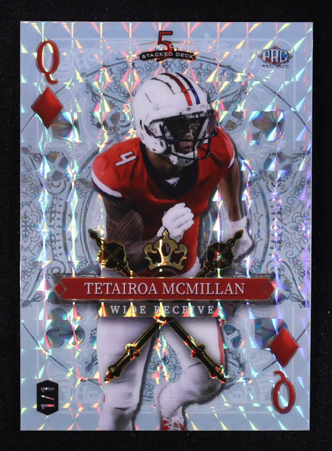 Tetairoa McMillan 2024 Wild Card 5 Card Draw Queen of Diamonds Mosaic Platinum #TMN #1/1 RC at PristineAuction.com Tetairoa McMillan 2024 Wild Card 5 Card Draw Queen of Diamonds Mosaic Platinum #TMN #1/1 RC at PristineAuction.com