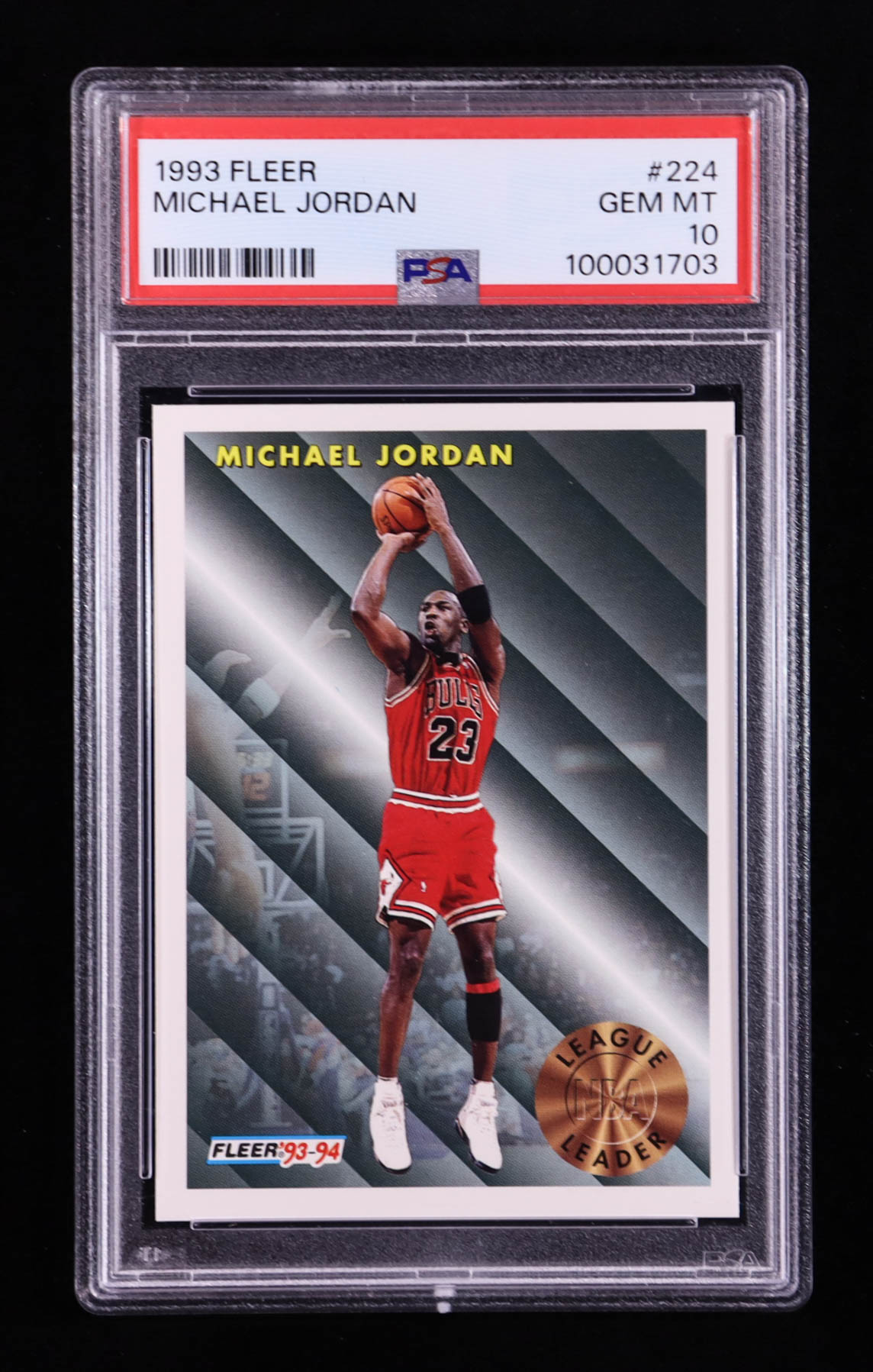 Michael Jordan 1993 Fleer #224 (PSA 10) at PristineAuction.com Michael Jordan 1993 Fleer #224 (PSA 10) at PristineAuction.com
