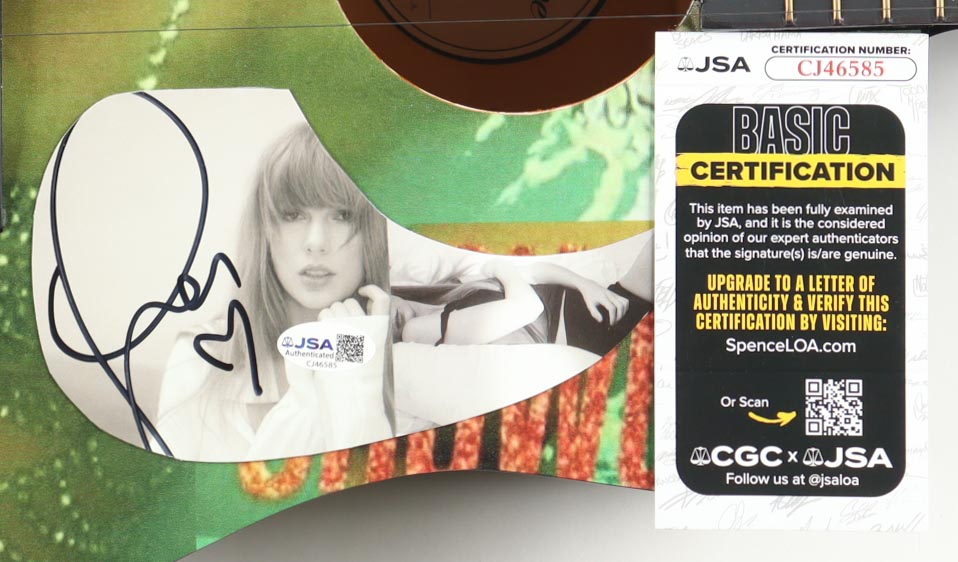 Taylor Swift Guitar with Signed Custom Insert Pickguard (JSA) at PristineAuction.com Taylor Swift Guitar with Signed Custom Insert Pickguard (JSA) at PristineAuction.com