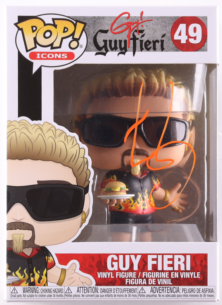 Guy Fieri Signed "Guy! Guy Fieri" #49 Guy Fieri Funko Pop! Vinyl Figure (Beckett) at PristineAuction.com Guy Fieri Signed "Guy! Guy Fieri" #49 Guy Fieri Funko Pop! Vinyl Figure (Beckett) at PristineAuction.com