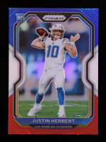 Justin Herbert 2020 Panini Prizm Prizms Red White and Blue #325 RC at PristineAuction.com
