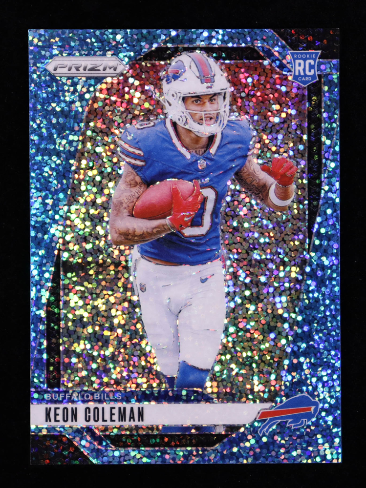 Keon Coleman 2024 Panini Prizm Prizms Blue Sparkle #362 RC #67/96