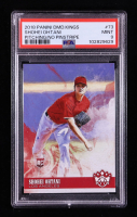 Shohei Ohtani 2018 Panini Diamond Kings Pitching/No Pinstripe #73 RC (PSA 9) at PristineAuction.com