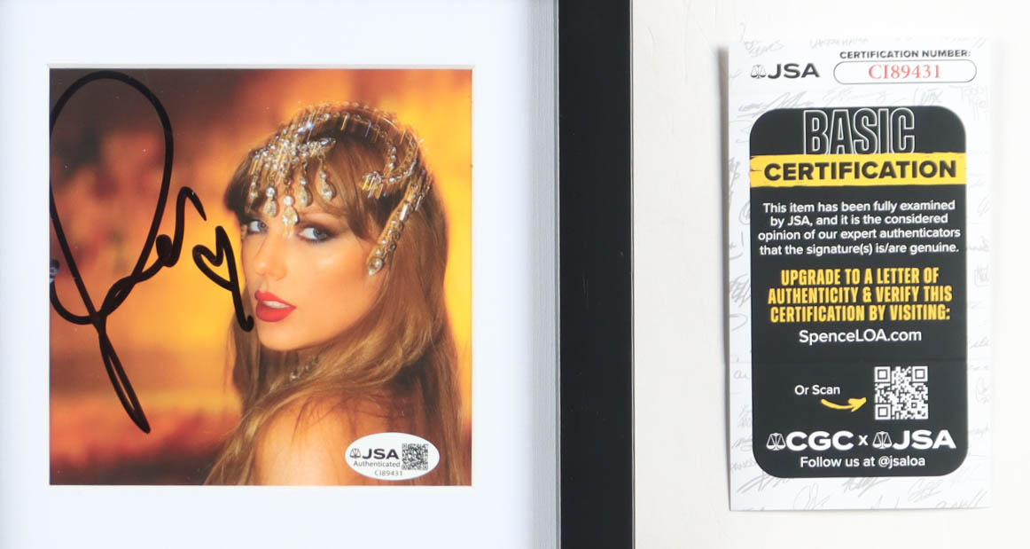 Taylor Swift Signed Custom Framed "The Life of a Showgirl" CD Album Insert Display (JSA) at PristineAuction.com Taylor Swift Signed Custom Framed "The Life of a Showgirl" CD Album Insert Display (JSA) at PristineAuction.com