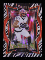 Chase Brown 2024 Select Prizm Zebra Shock #18 at PristineAuction.com