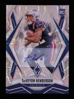 TreVeyon Henderson 2025 Panini Phoenix Rookie Autographs Lazer #187 RC at PristineAuction.com