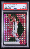 Giannis Antetokounmpo 2019-20 Panini Mosaic Mosaic Pink Camo #75 (PSA 9) at PristineAuction.com