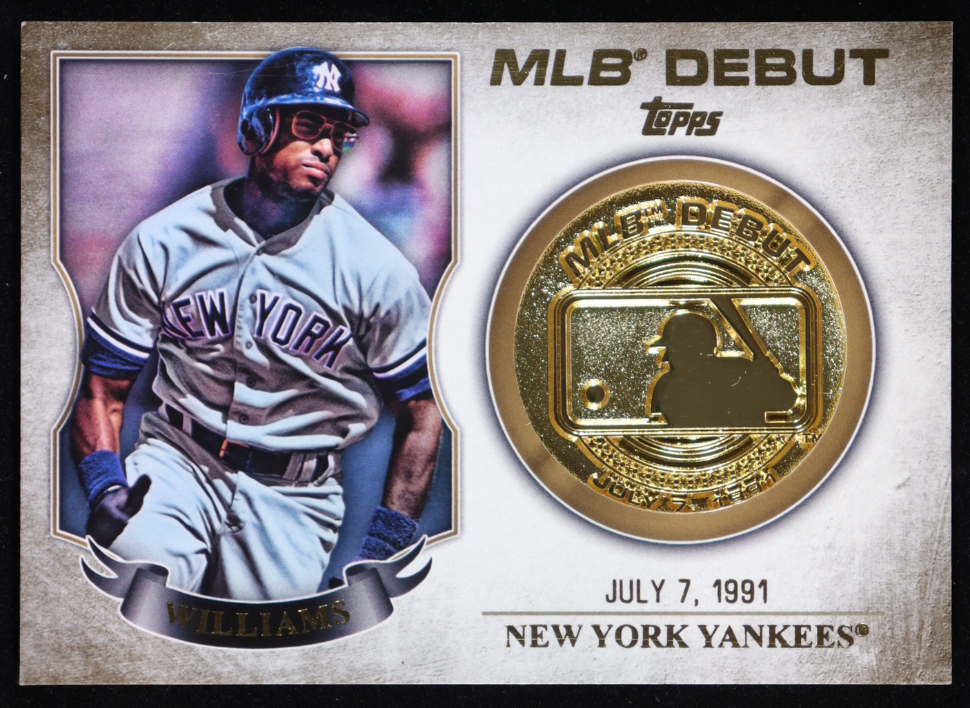 Bernie Williams 2016 Topps MLB Debut Medallion #MDMBW at PristineAuction.com Bernie Williams 2016 Topps MLB Debut Medallion #MDMBW at PristineAuction.com